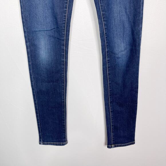 Joes Jeans Girls Size 16 Dark Wash Skinny Jeans Cotton Stretch Whiskering Fading - Picture 4 of 9